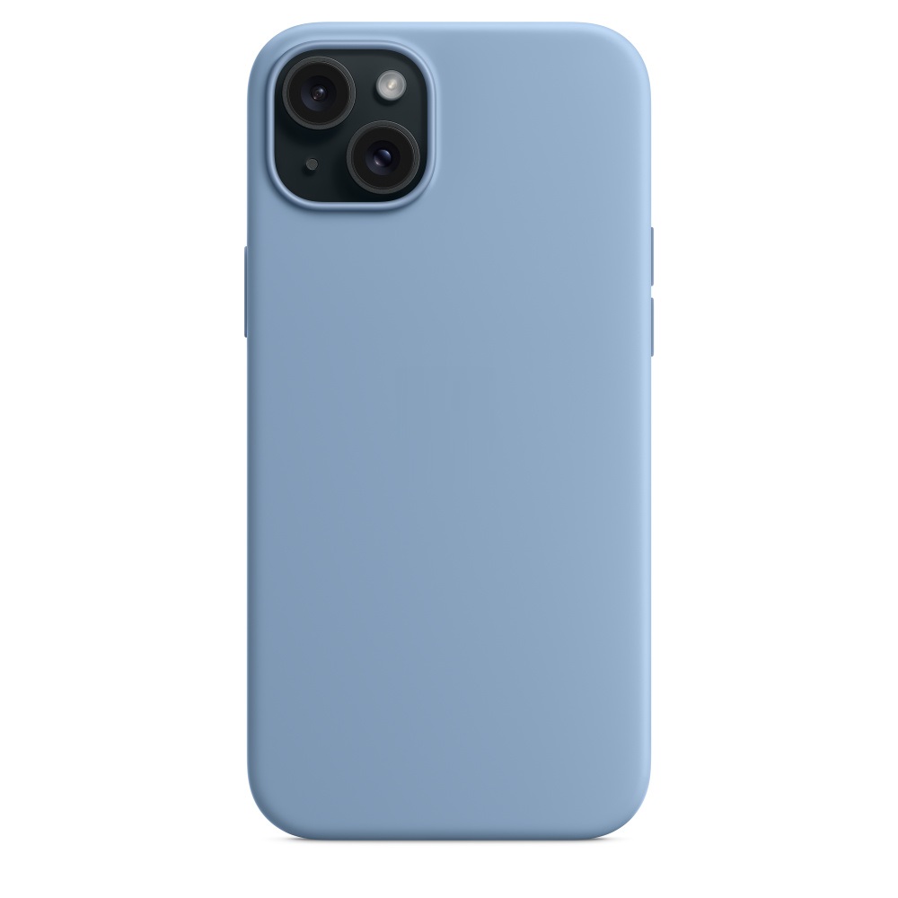 Силиконовый чехол Naturally Silicone Case with MagSafe Winter Blue для iPhone 15 Plus