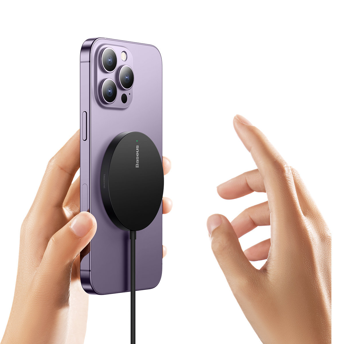 Беспроводное зарядное устройство Baseus Simple Mini3 Magnetic MagSafe Qi 15W Black