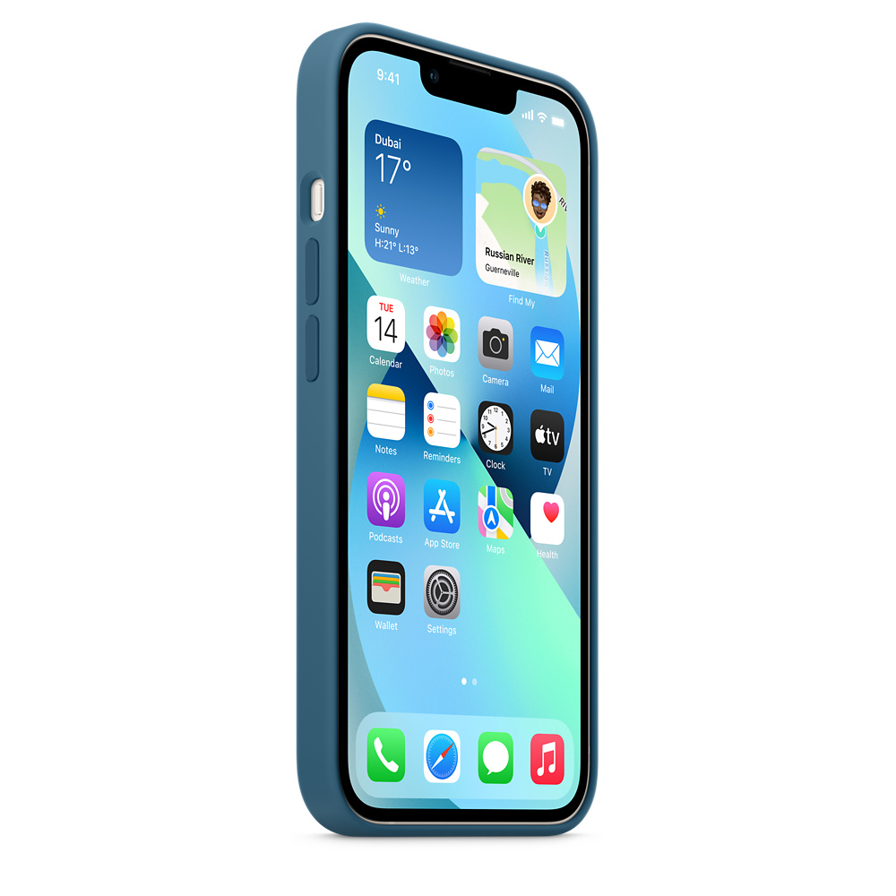 Силиконовый чехол Naturally Silicone Case with MagSafe Blue Jay для iPhone 13