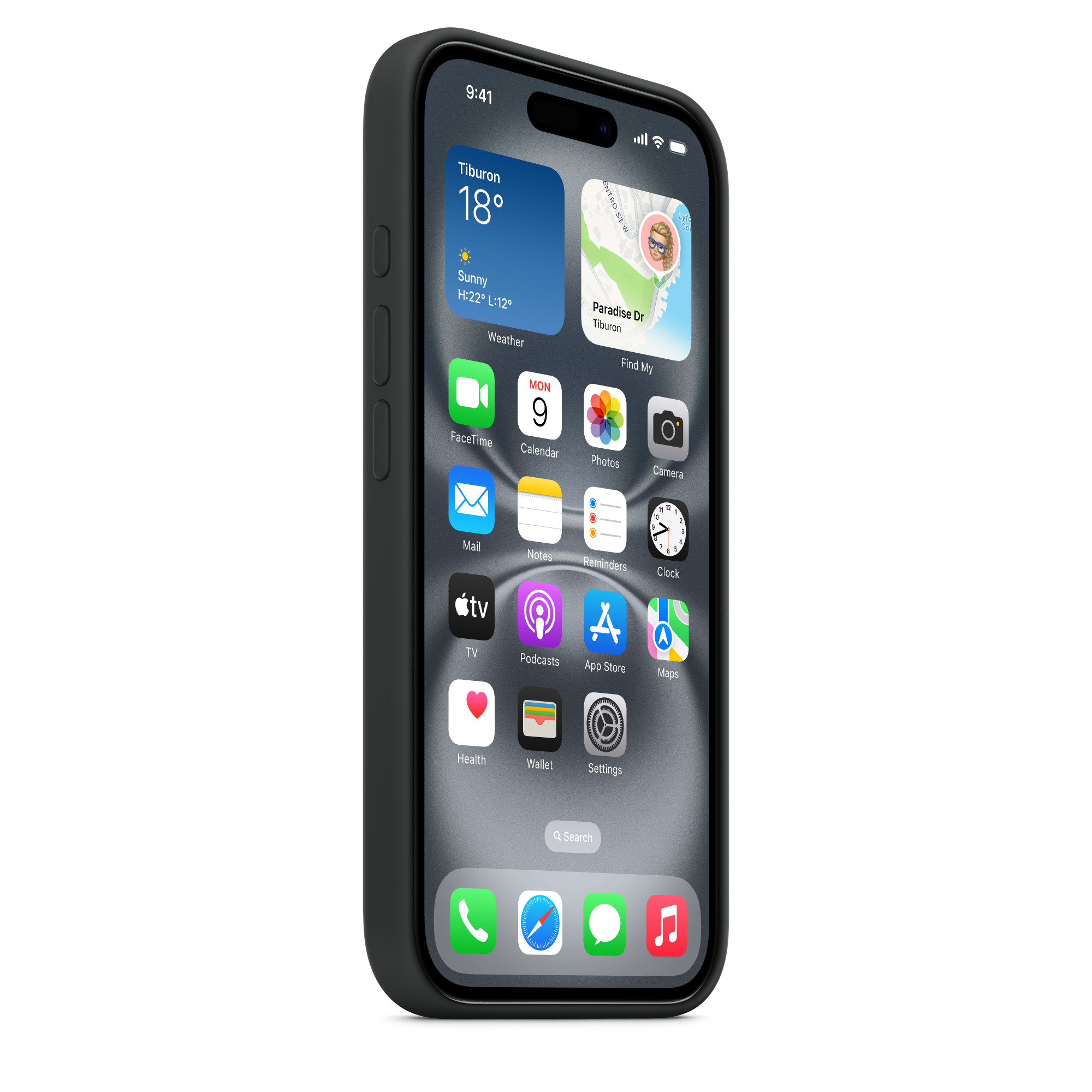 Силиконовый чехол Apple iPhone 16 Silicone Case with MagSafe – Black (MYY13ZM/A)