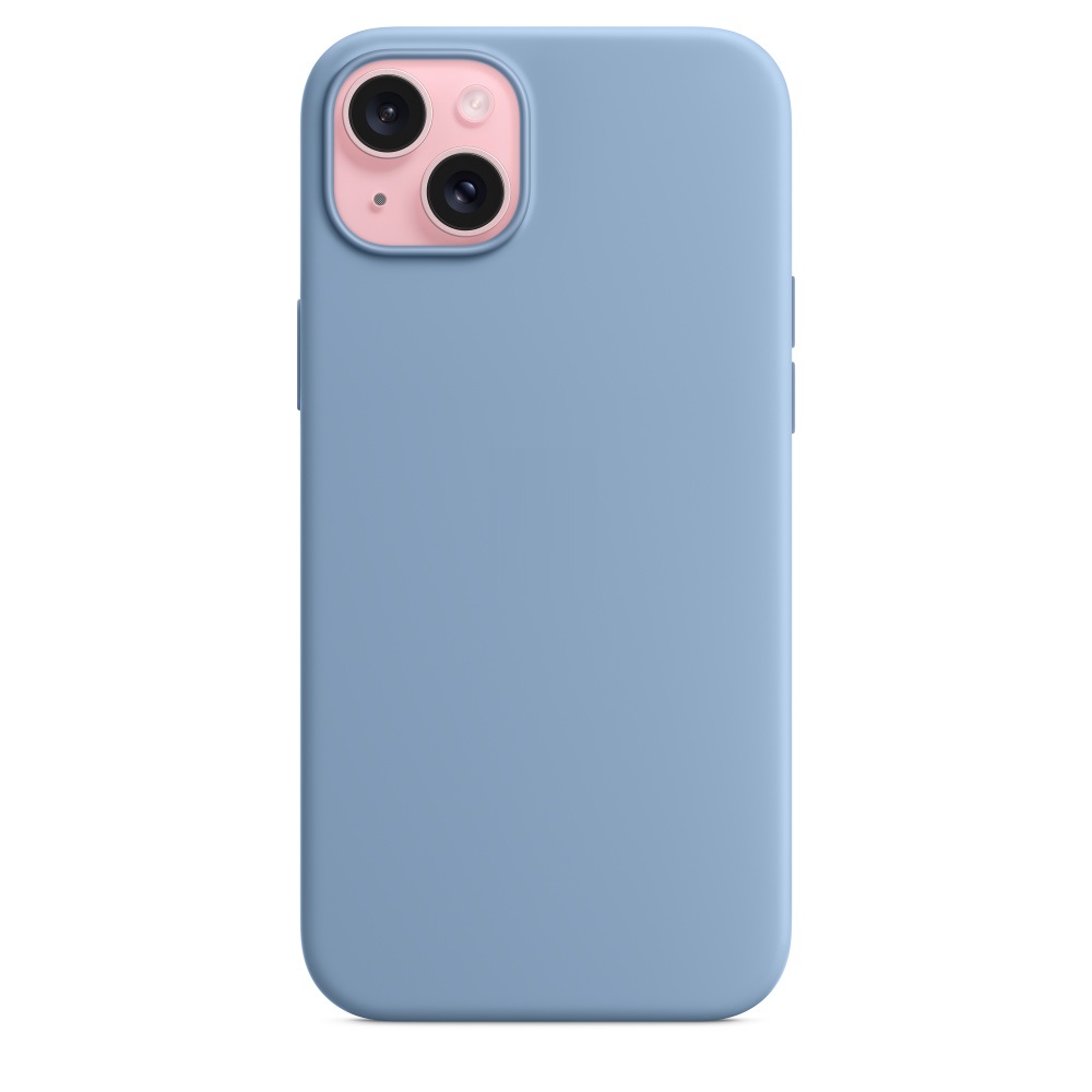 Силиконовый чехол Naturally Silicone Case with MagSafe Winter Blue для iPhone 15 Plus