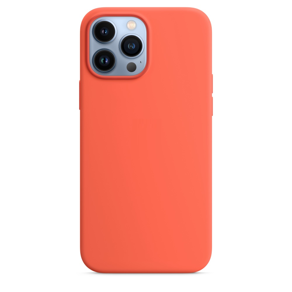 Силиконовый чехол Naturally Silicone Case with MagSafe Nectarine для iPhone 13 Pro Max