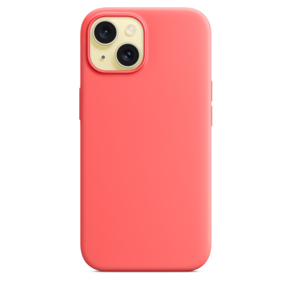 Силиконовый чехол Naturally Silicone Case with MagSafe Guava для iPhone 15