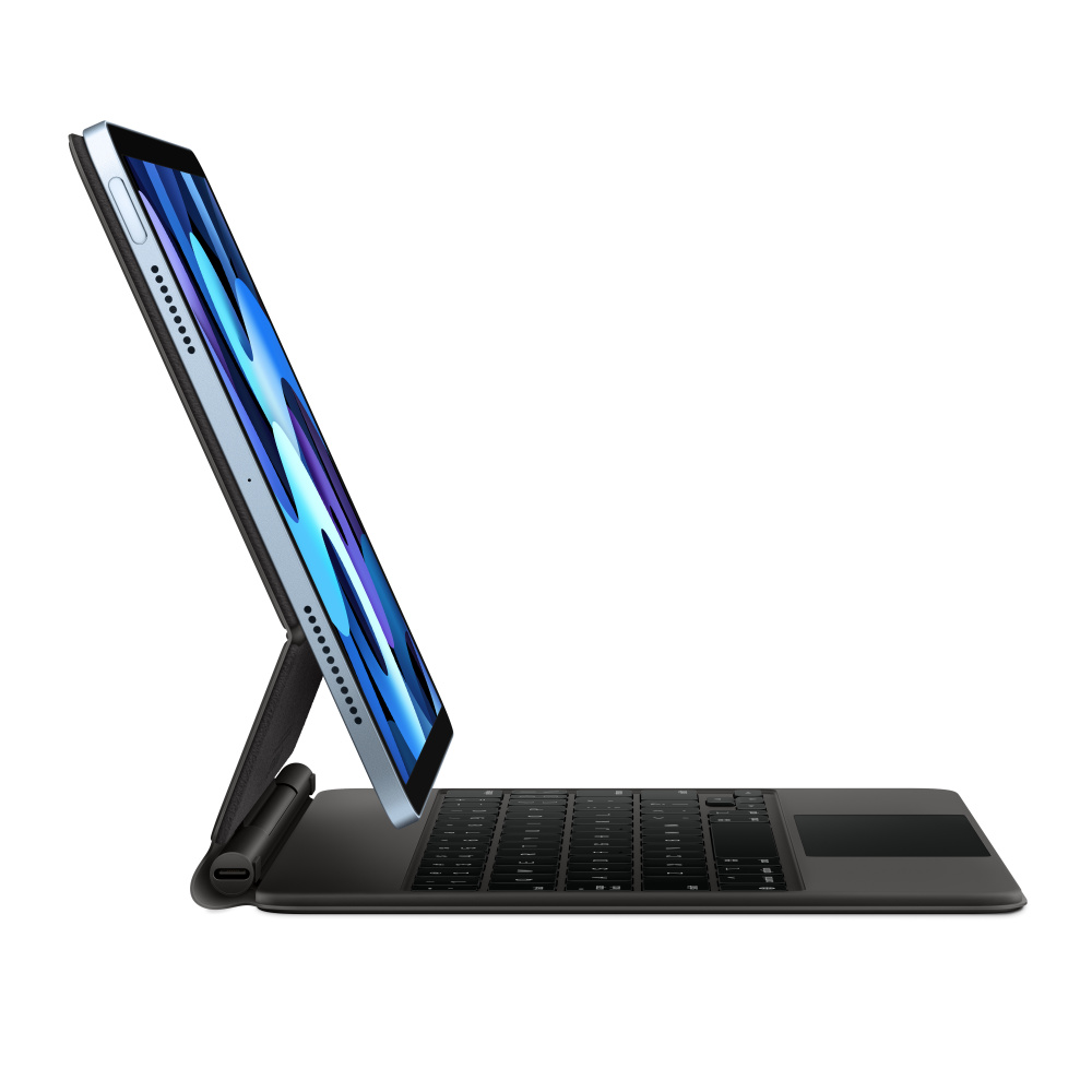 Чехол-клавиатура Apple Magic Keyboard для iPad Pro 11 (2018-2022)/iPad Air (2020-2025) Black (MXQT2) кириллица (лазерная гравировка) + QWERTY