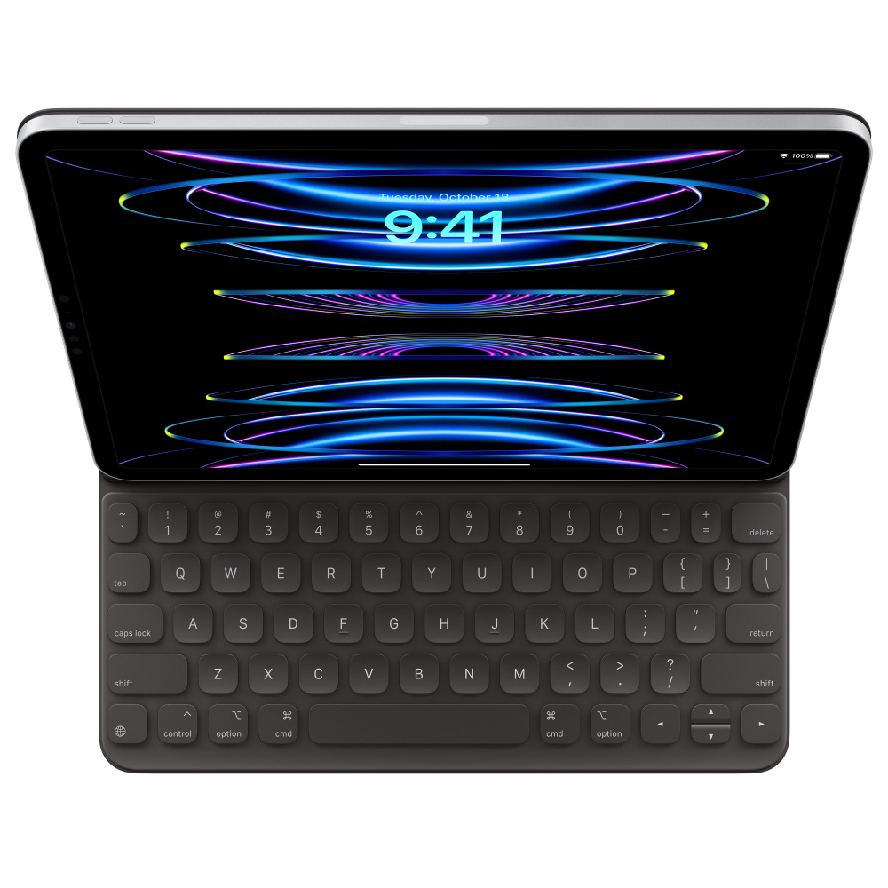 Чехол-клавиатура Apple Smart Keyboard Folio для iPad Pro 11/iPad Air 2022 (MXNK2), кириллица (лазерная гравировка) + QWERTY
