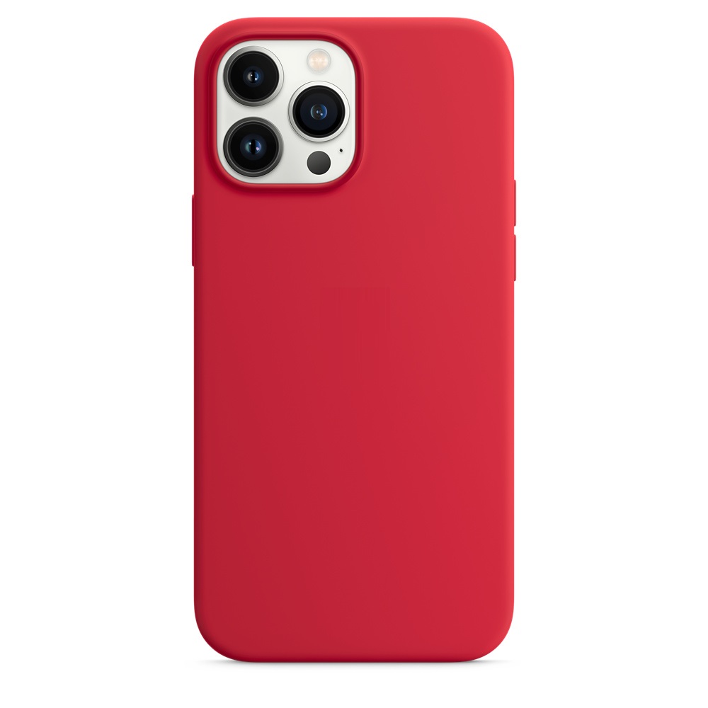 Силиконовый чехол Naturally Silicone Case with MagSafe Red для iPhone 13 Pro Max