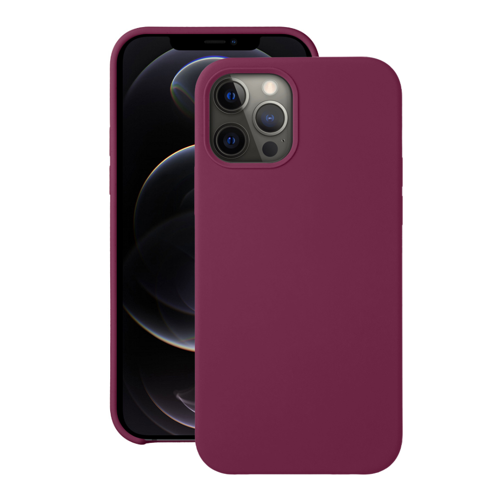Чехол Deppa Liquid Silicone Case Burgundy (87783) для Apple iPhone 12/12 Pro