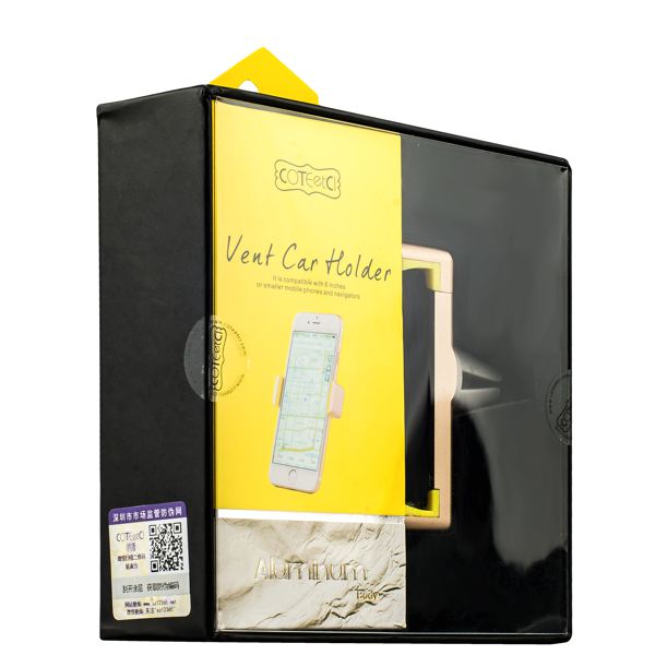 Автомобильный держатель COTEetCI Base2 Vent Car Holder Aluminum (CS2092-CE) Gold для iPhone