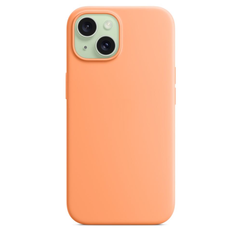 Силиконовый чехол Naturally Silicone Case with MagSafe Orange Sorbet для iPhone 15