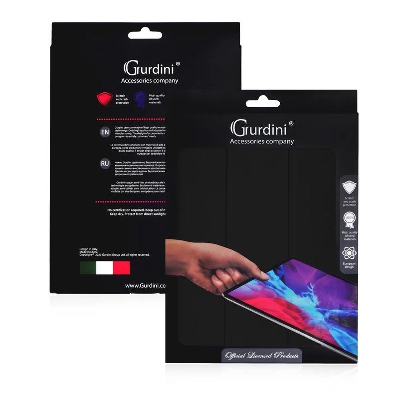 Чехол-книжка Gurdini Milano Series (pen slot) для iPad Pro 12.9 (2020-2022) Black