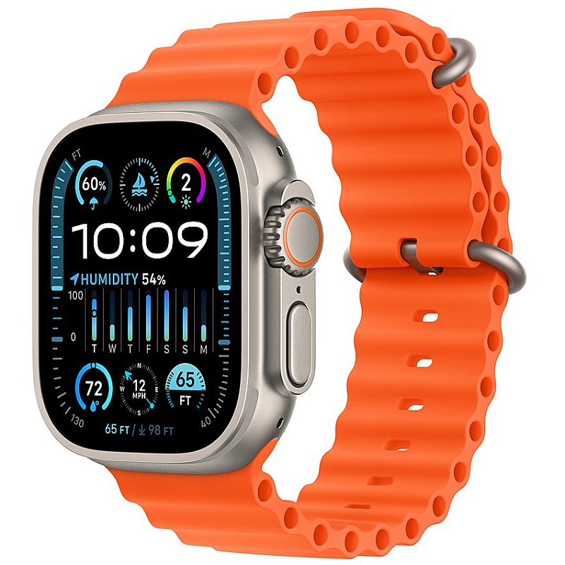 Умные часы Apple Watch Ultra 2 GPS + Cellular, 49mm Titanium Case with Orange Ocean Band