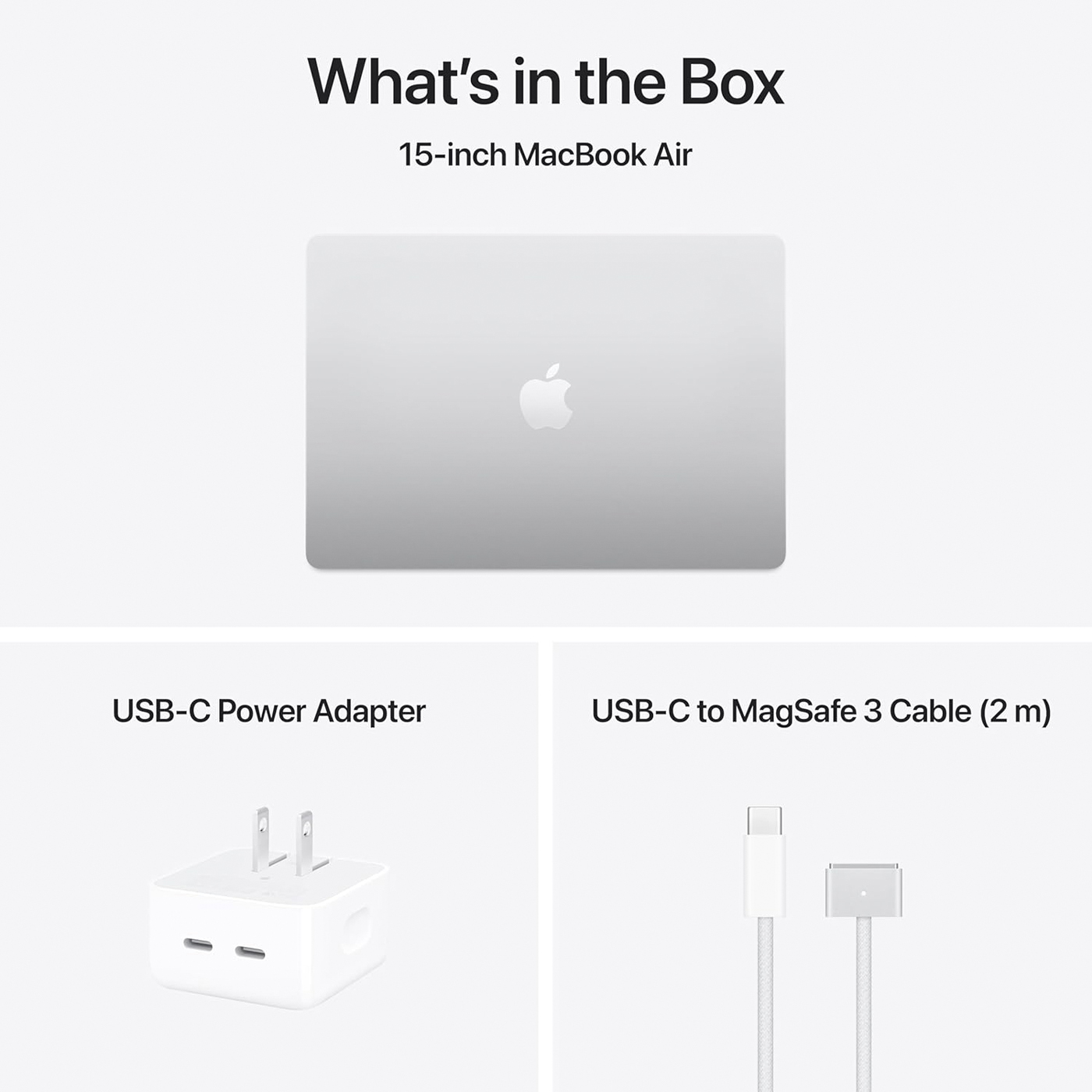 Ноутбук Apple MacBook Air 15 2025 M4 (15.3/2880x1864/16GB/512GB SSD/Apple graphics 10-core) Silver (MW1H3)