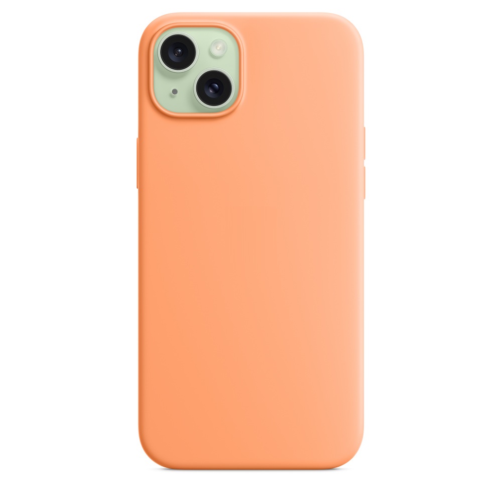 Силиконовый чехол Naturally Silicone Case with MagSafe Orange Sorbet для iPhone 15 Plus