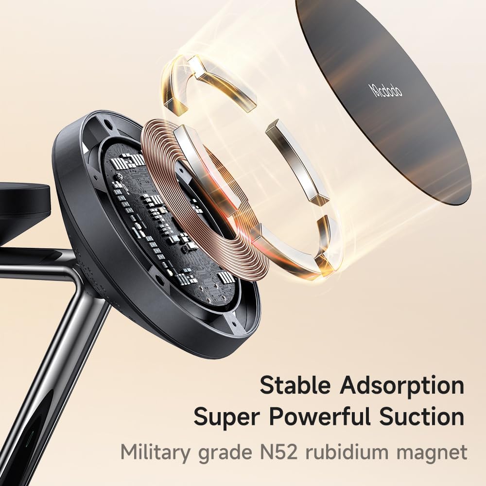 Беспроводное зарядное устройство Mcdodo 3in1 Night Light Magnetic Wireless stand 22.5W Black