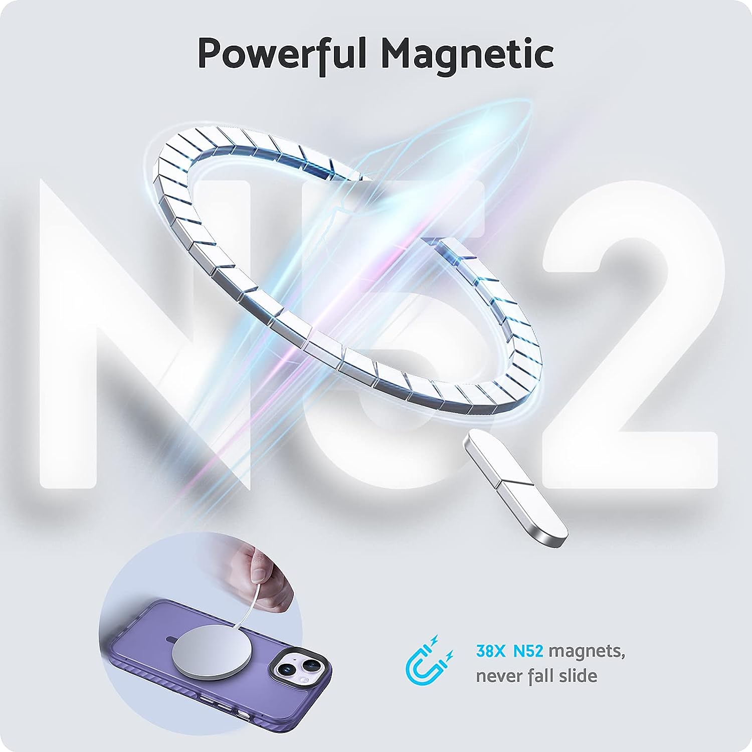 Чехол Gurdini Nano Series with Magsafe Purple для iPhone 15