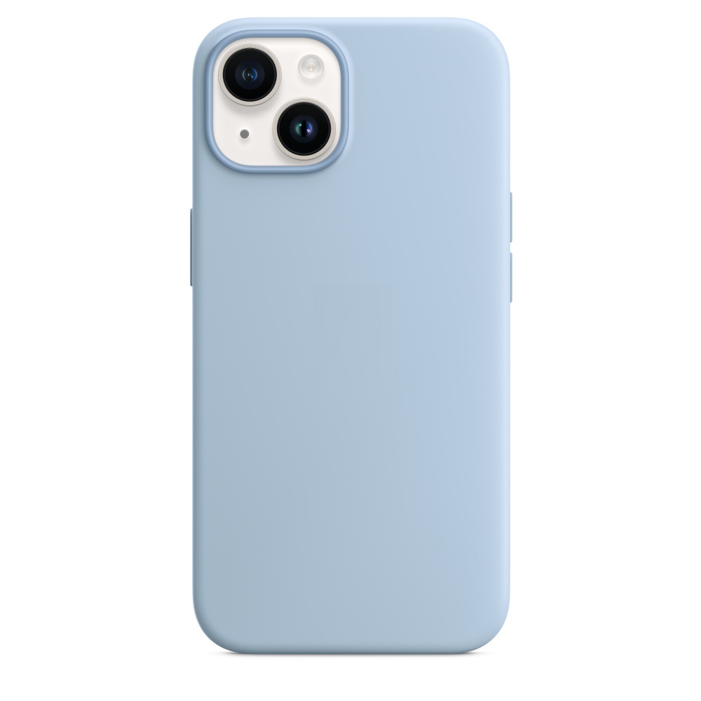 Силиконовый чехол Naturally Silicone Case with MagSafe Sky для iPhone 14