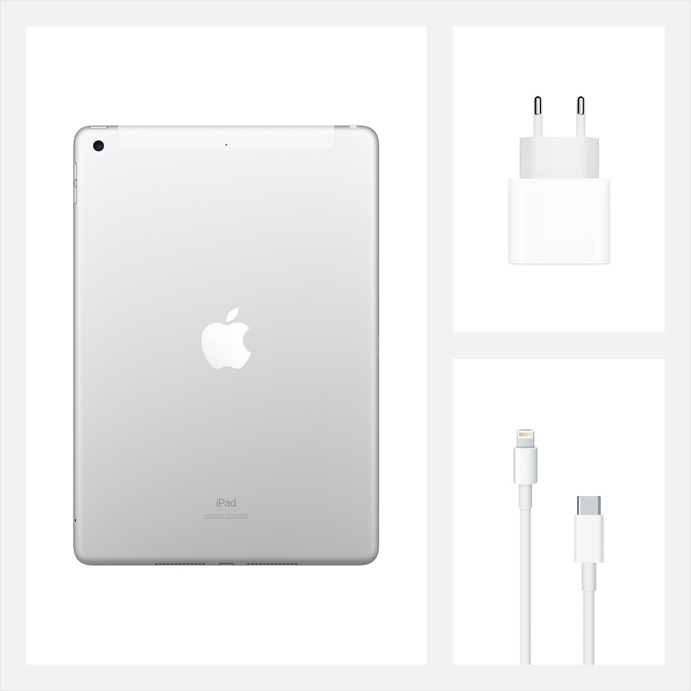 Планшет Apple iPad (2020) 32Gb Wi-Fi + Cellular Silver (MYMJ2RU/A)
