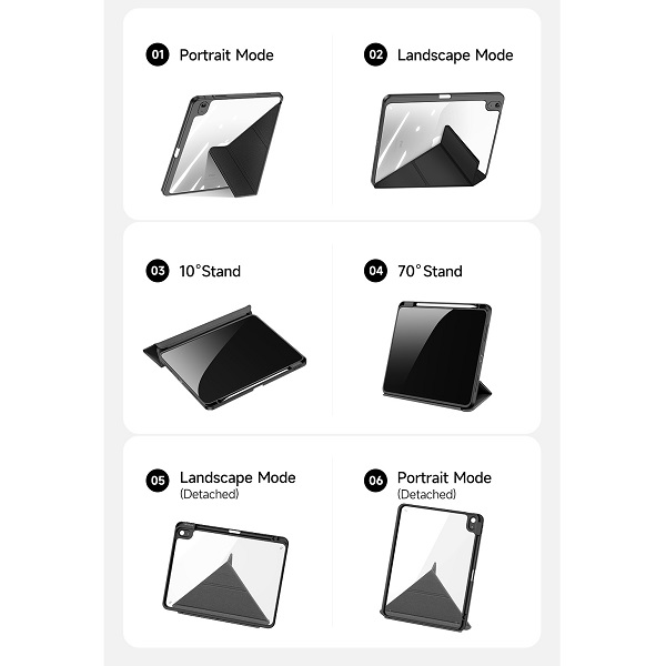 Чехол-книжка Dux Ducis для iPad 10.9 (2022)/11 (2025 A16) Magi Series Gray