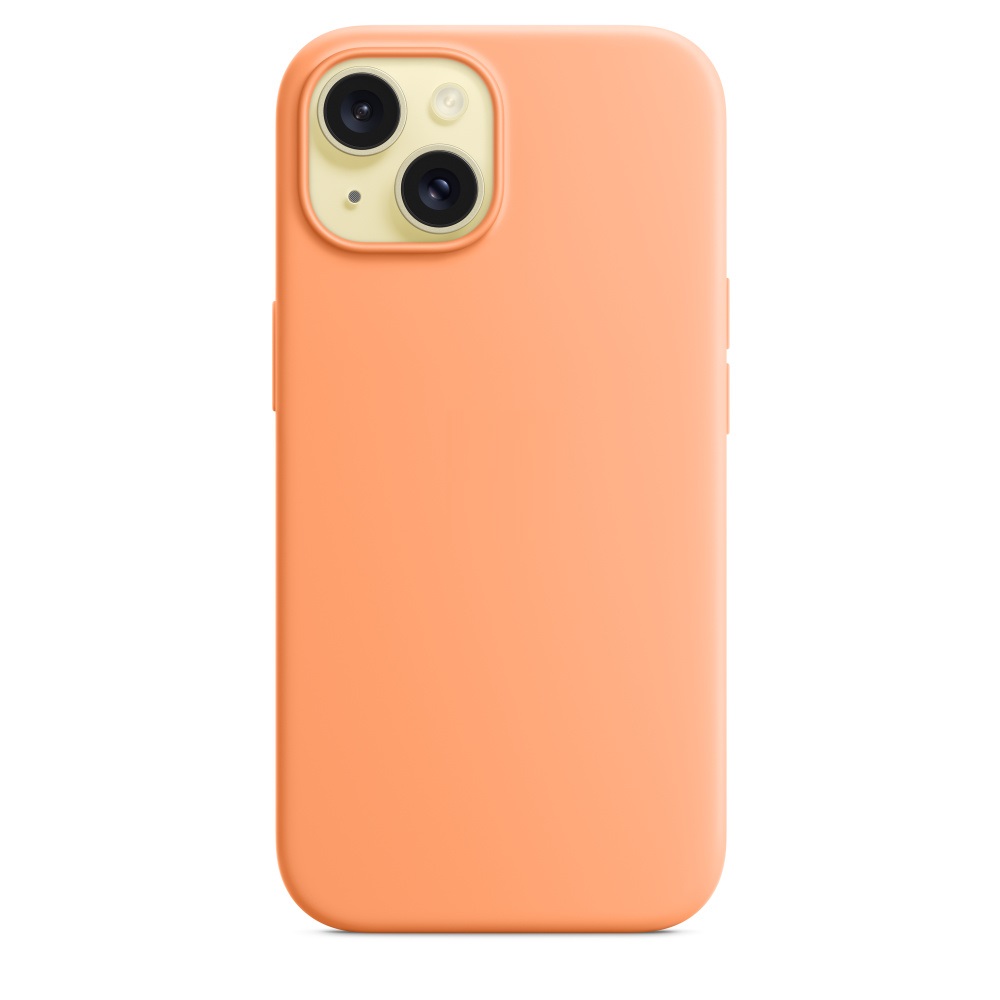 Силиконовый чехол Naturally Silicone Case with MagSafe Orange Sorbet для iPhone 15