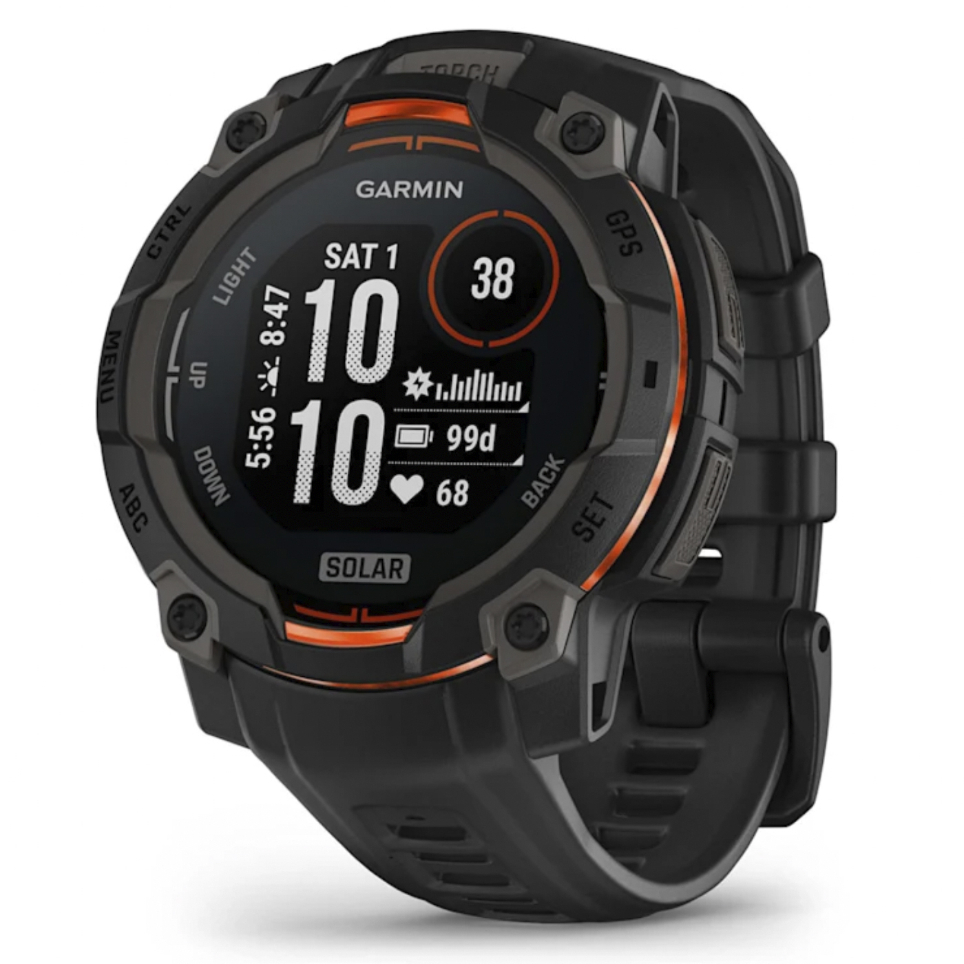 Умные часы Garmin Instinct 3 – 45 mm, Solar Black with black band (010-02934-00)