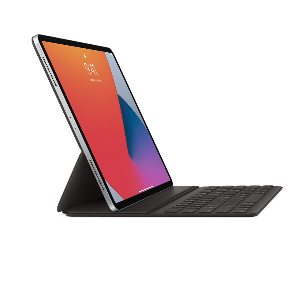 Чехол-клавиатура Apple Smart Keyboard Folio для iPad Pro 12.9 (2020-2022) Black (MXNL2) кириллица (лазерная гравировка) + QWERTY