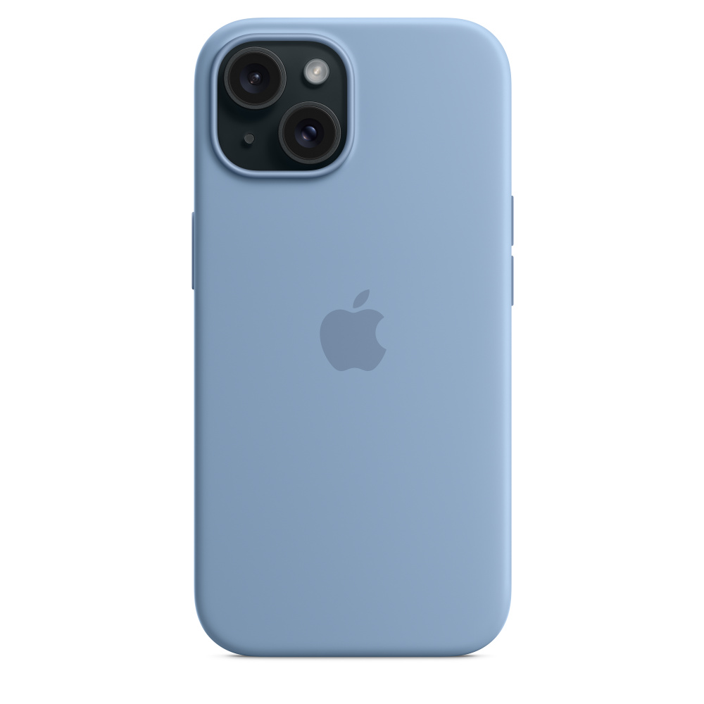 Силиконовый чехол Apple iPhone 15 Silicone Case with MagSafe - Winter Blue (MT0Y3ZM/A) для iPhone 15