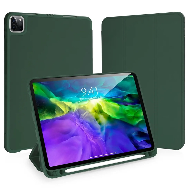 Чехол-книжка Gurdini Milano Series (pen slot) для iPad Pro 12.9 (2020-2022) Pine Green