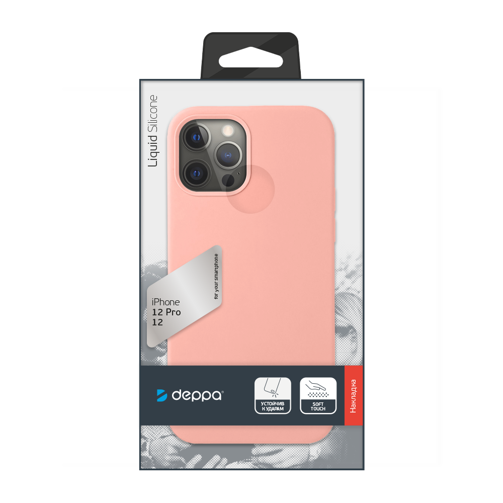 Чехол Deppa Liquid Silicone Case Pink (87711) для Apple iPhone 12/12 Pro