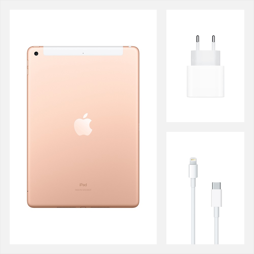 Планшет Apple iPad (2020) 32Gb Wi-Fi + Cellular Gold (MYMK2RU/A)