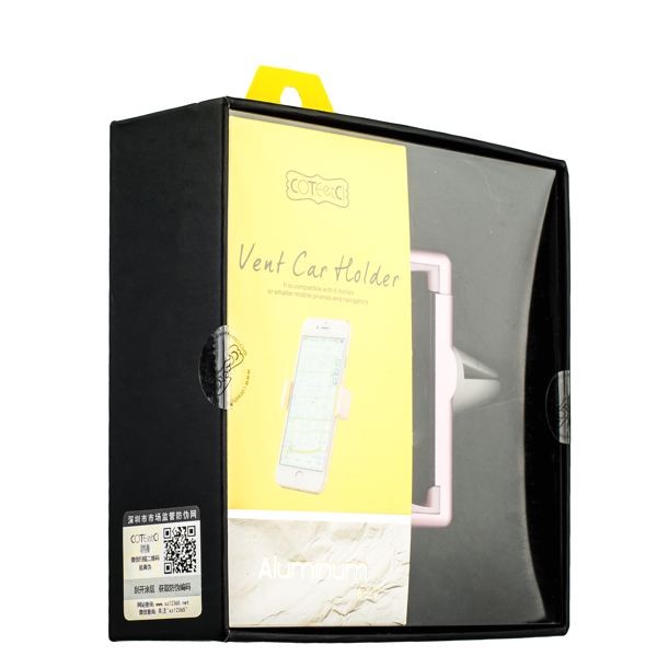 Автомобильный держатель COTEetCI Base2 Vent Car Holder Aluminum (CS2092-PK) Pink для iPhone