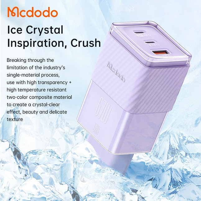 Сетевое зарядное устройство Mcdodo 70W GaN 5 mini (CH-1503) Purple