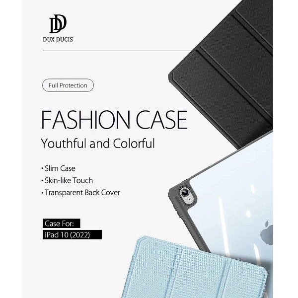 Чехол-книжка Dux Ducis для iPad 10.9 (2022)/11 (2025 A16) Domo Toby Series Black