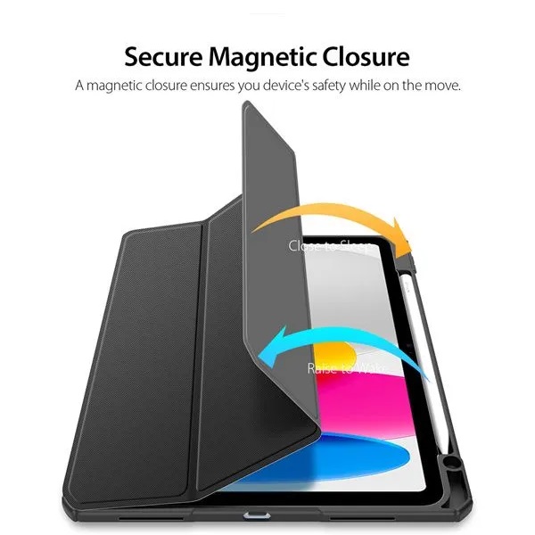 Чехол-книжка Dux Ducis для iPad 10.9 (2022)/11 (2025 A16) Domo Toby Series Black