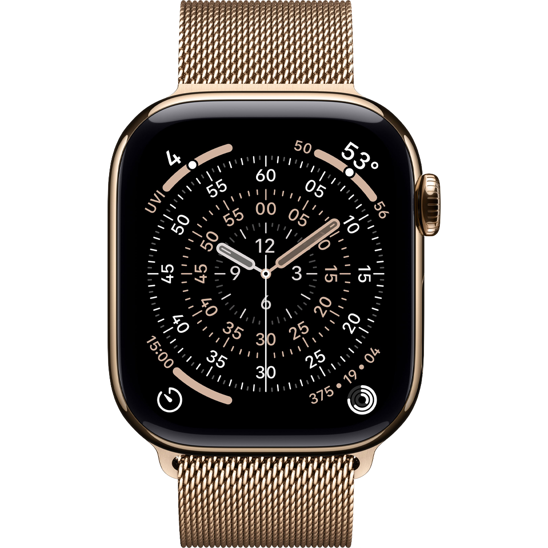 Умные часы Apple Watch Series 11 GPS + Cellular, 42mm Gold Titanium Case with Gold Milanese Loop