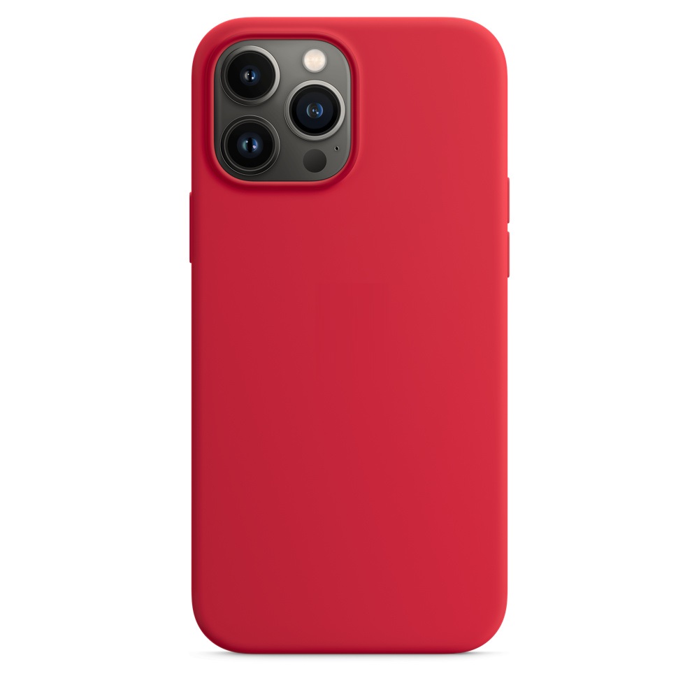 Силиконовый чехол Naturally Silicone Case with MagSafe Red для iPhone 13 Pro Max