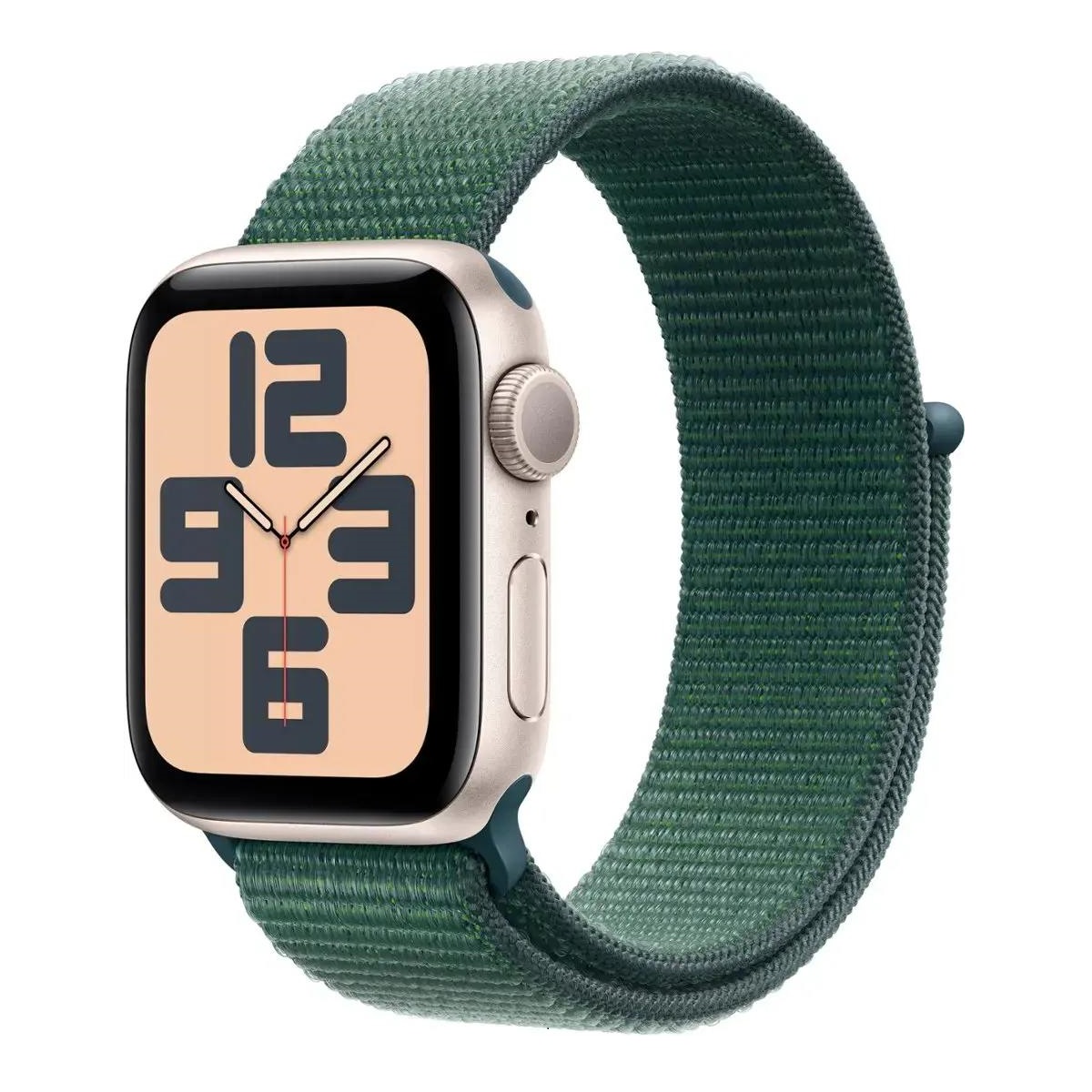 Умные часы Apple Watch Series SE 2024 Gen 2 40mm Aluminium Case, Starlight/Lake Green Sport Loop