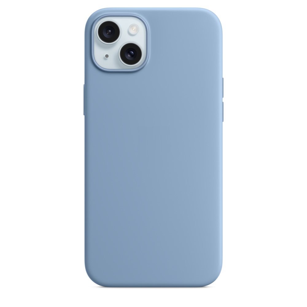 Силиконовый чехол Naturally Silicone Case with MagSafe Winter Blue для iPhone 15 Plus