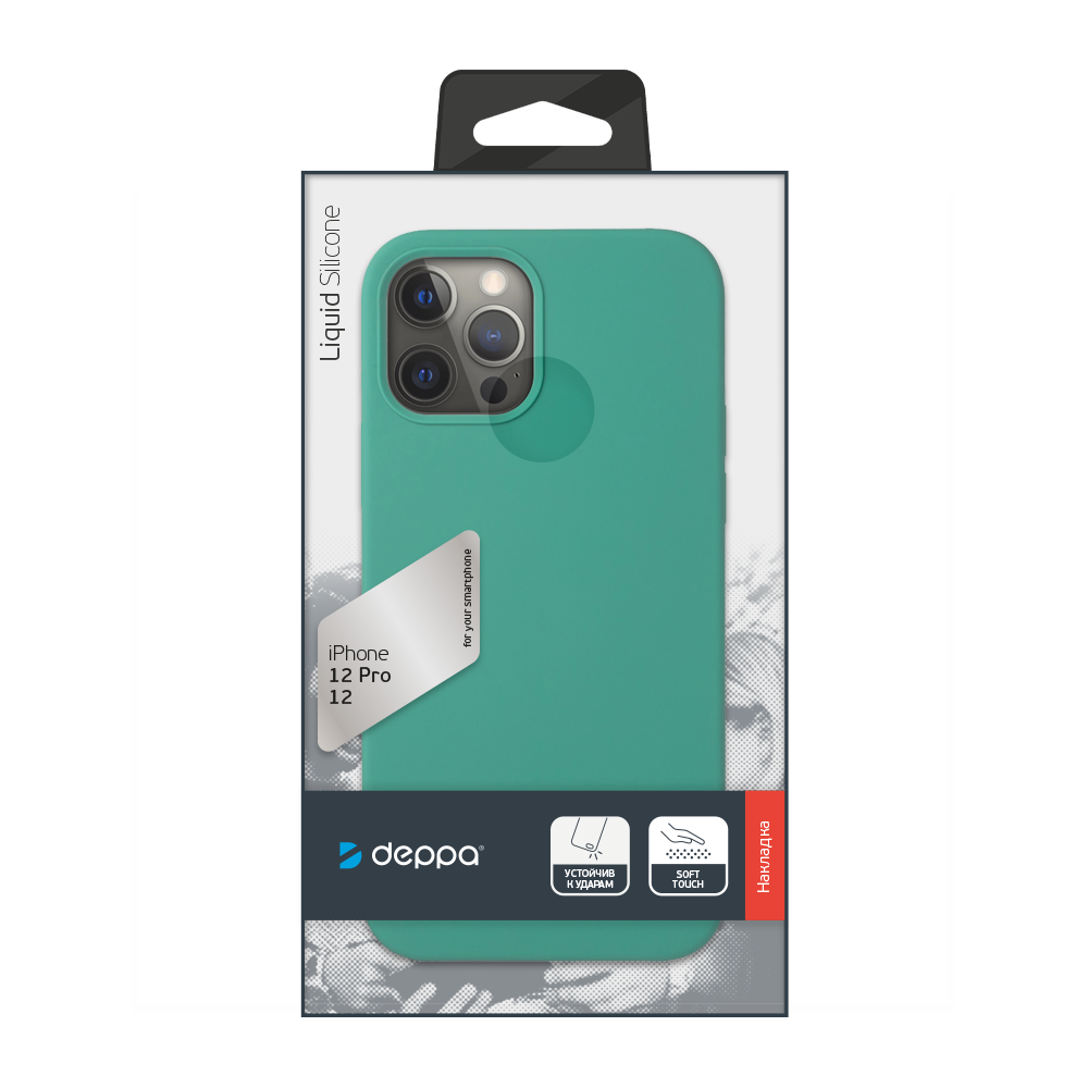 Чехол Deppa Liquid Silicone Case Green (87719) для Apple iPhone 12/12 Pro
