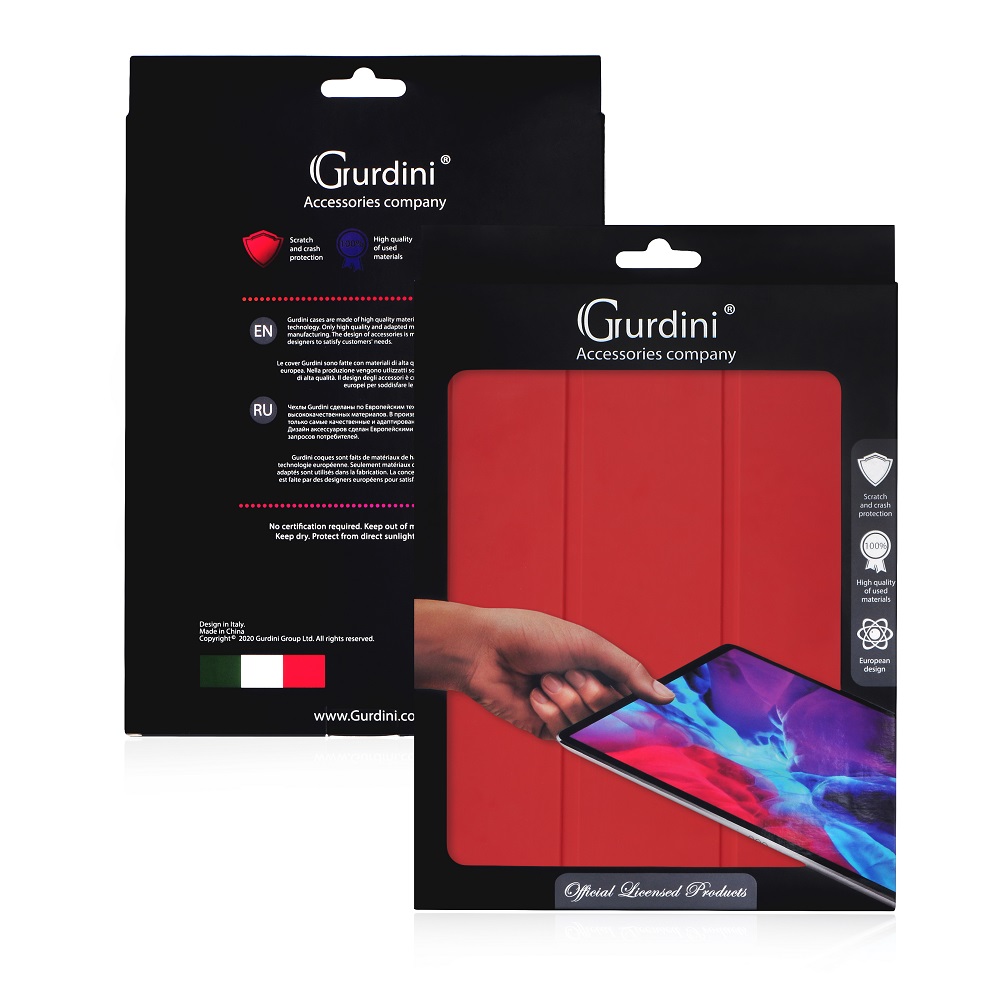 Чехол-книжка Gurdini Milano Series (pen slot) для iPad 10.9 (2022)/11 (2025 A16) Red
