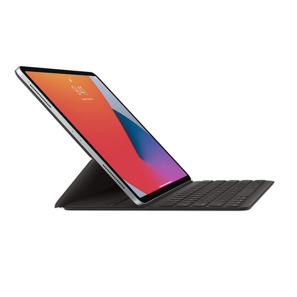 Чехол-клавиатура Apple Smart Keyboard Folio для iPad Pro 12.9 (2020-2022) Black (MXNL2) кириллица (лазерная гравировка) + QWERTY