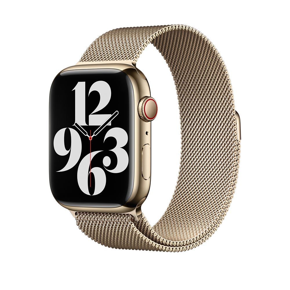 Браслет Stainless Steel Gold Milanese Loop Apple Watch 45mm/46mm (ML763AM/A)
