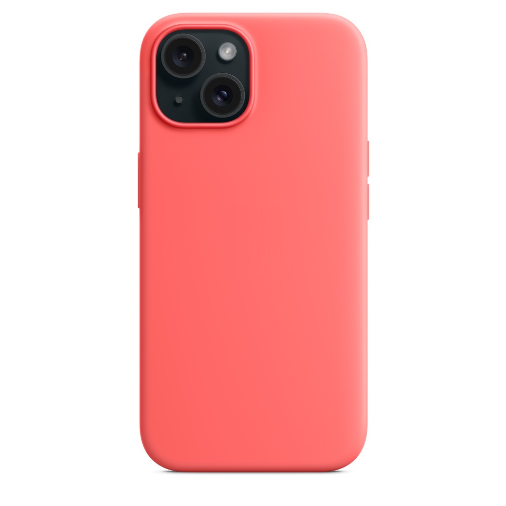 Силиконовый чехол Naturally Silicone Case with MagSafe Guava для iPhone 15