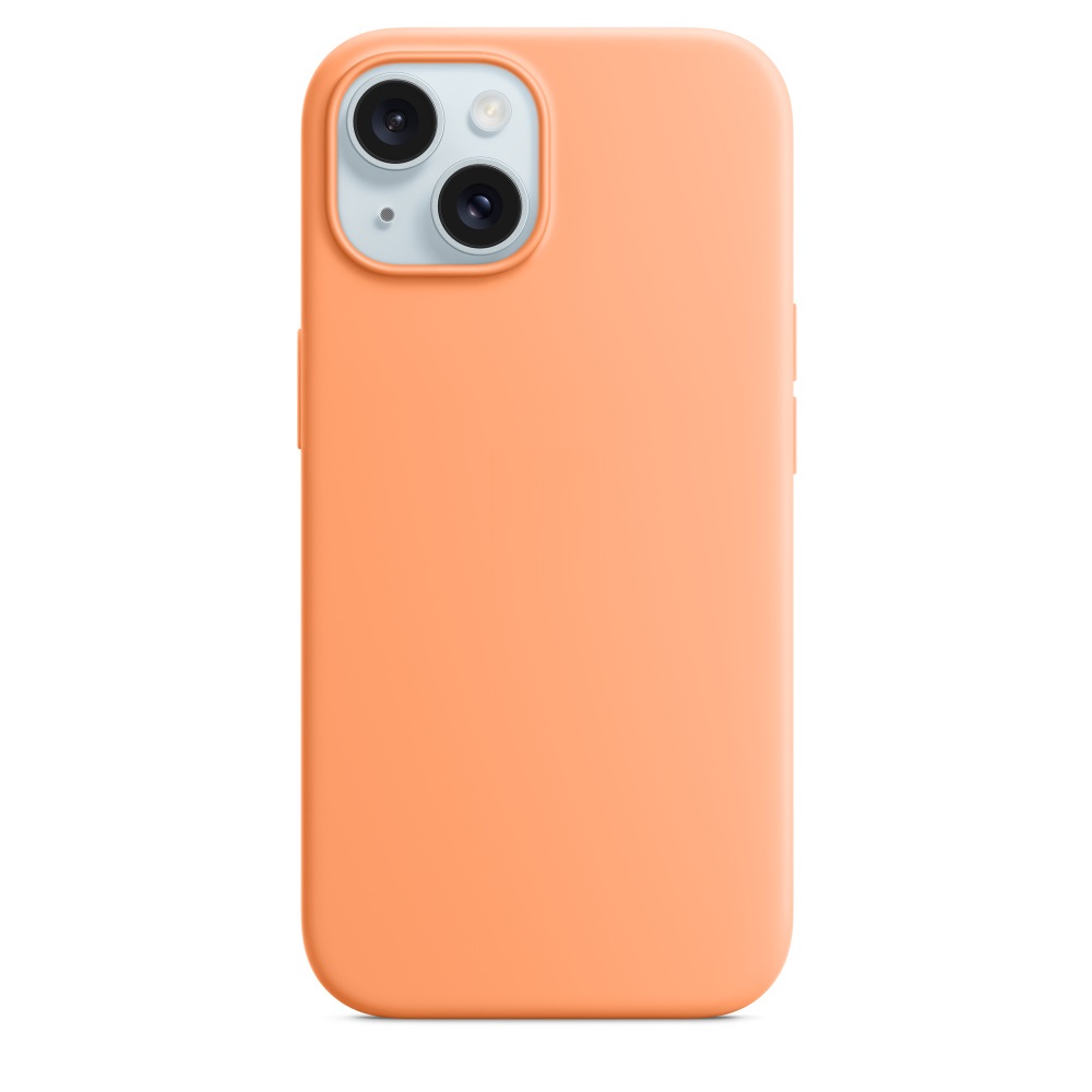 Силиконовый чехол Naturally Silicone Case with MagSafe Orange Sorbet для iPhone 15