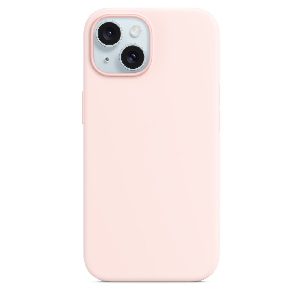 Силиконовый чехол Naturally Silicone Case with MagSafe Light Pink для iPhone 15
