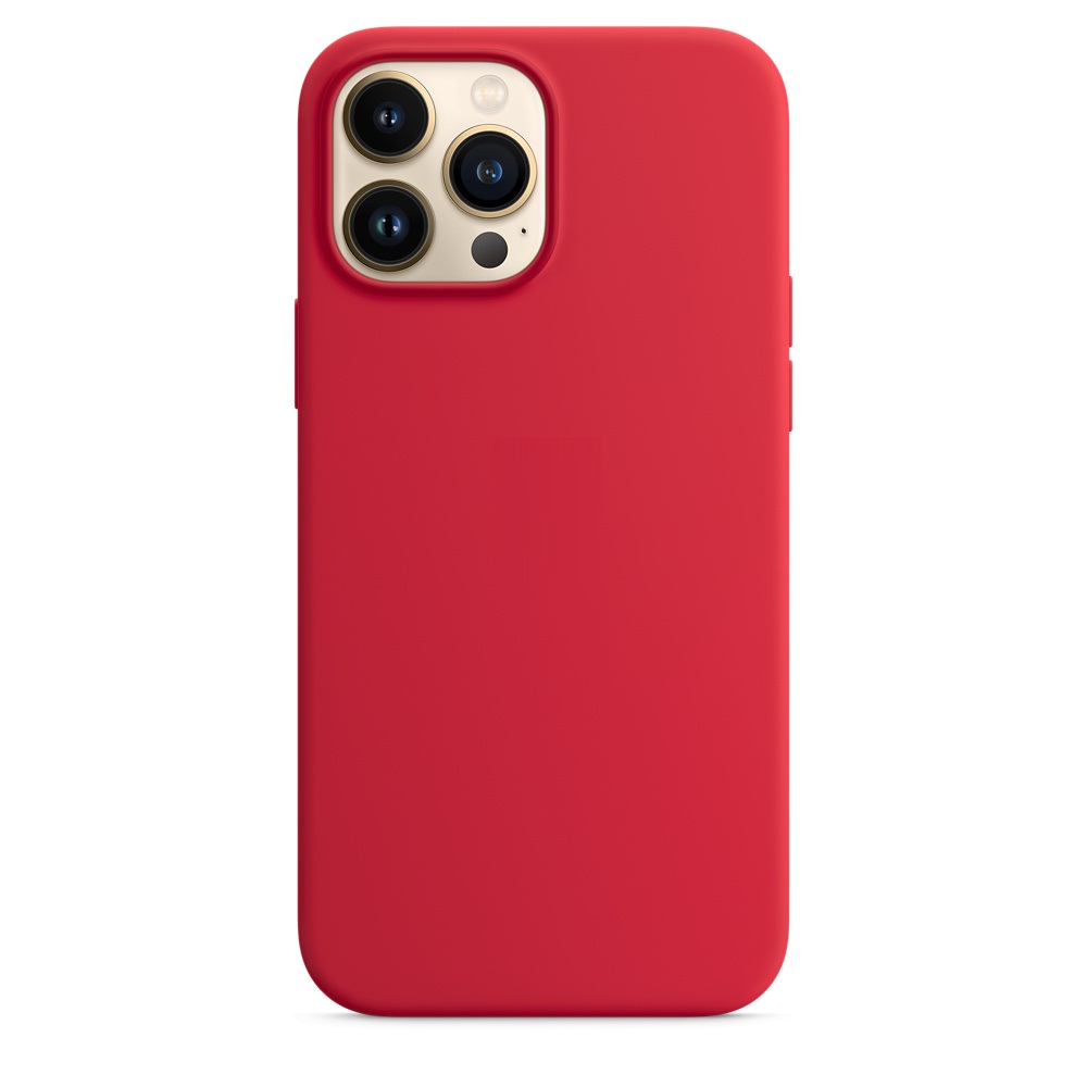 Силиконовый чехол Naturally Silicone Case with MagSafe Red для iPhone 13 Pro Max