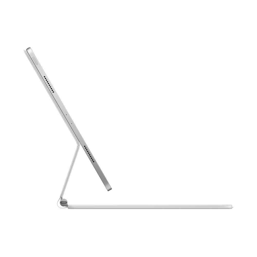 Чехол-клавиатура Apple Magic Keyboard для iPad Pro 12.9 (2020-2022)/Air 13 (2024/2025) White (MJQL3) кириллица (лазерная гравировка) + QWERTY