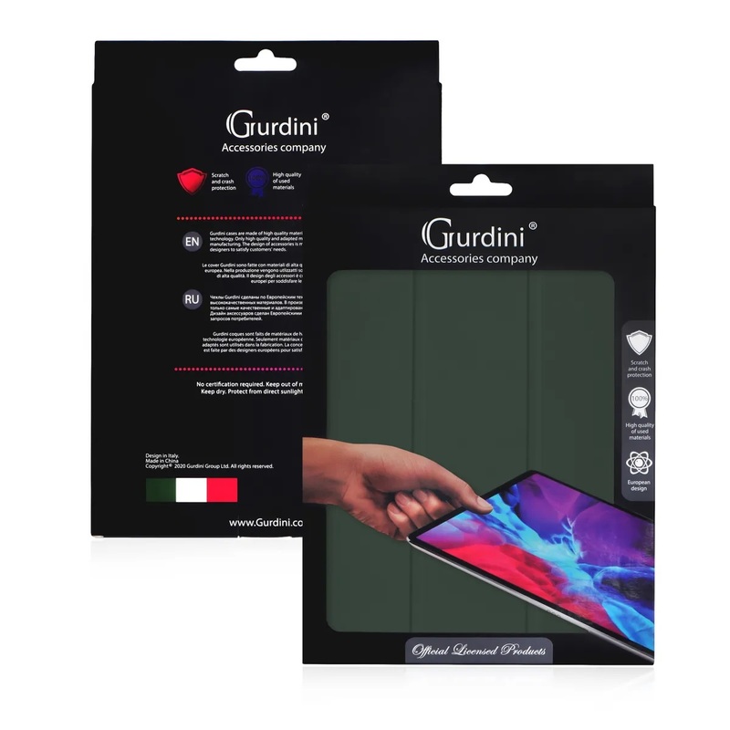 Чехол-книжка Gurdini Milano Series (pen slot) для iPad Pro 12.9 (2020-2022) Pine Green