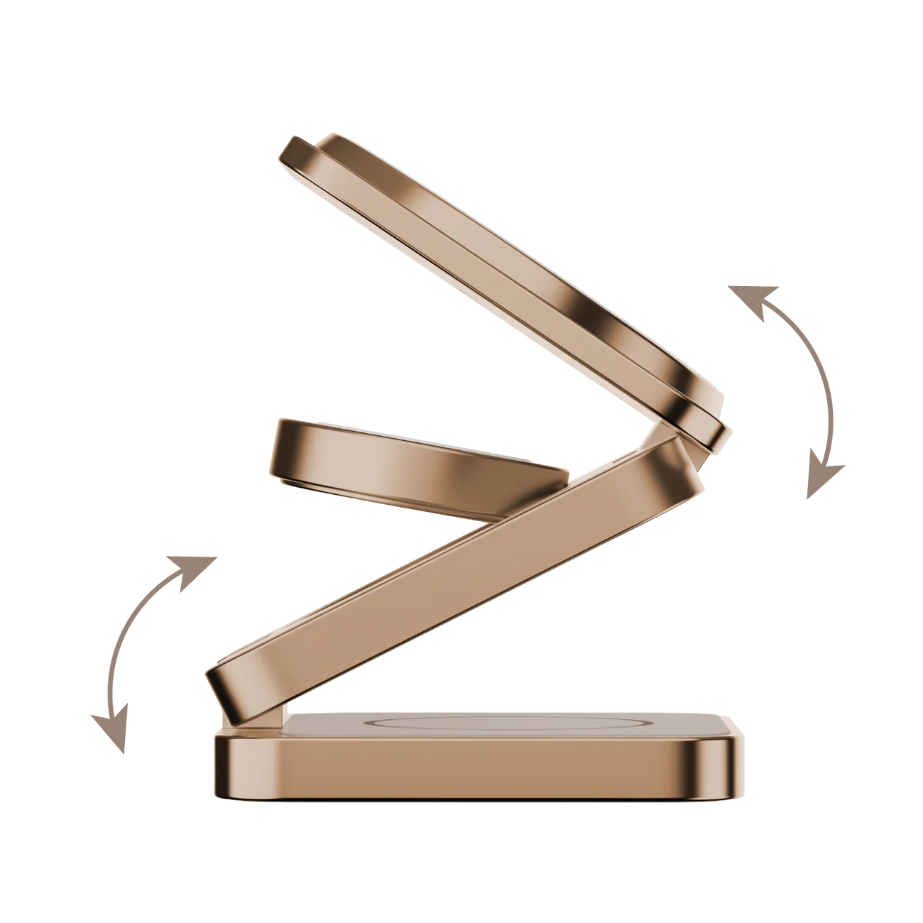 Беспроводное зарядное устройство Momax Q2. Mag Go 3-in-1 Foldable Qi2 15W Magnetic Wireless Total 25W Sandstone