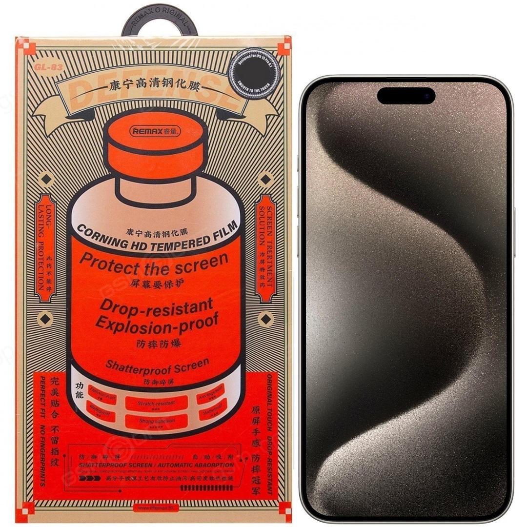 Защитное стекло Remax Full Cover (GL-83) для iPhone 15 Pro Max