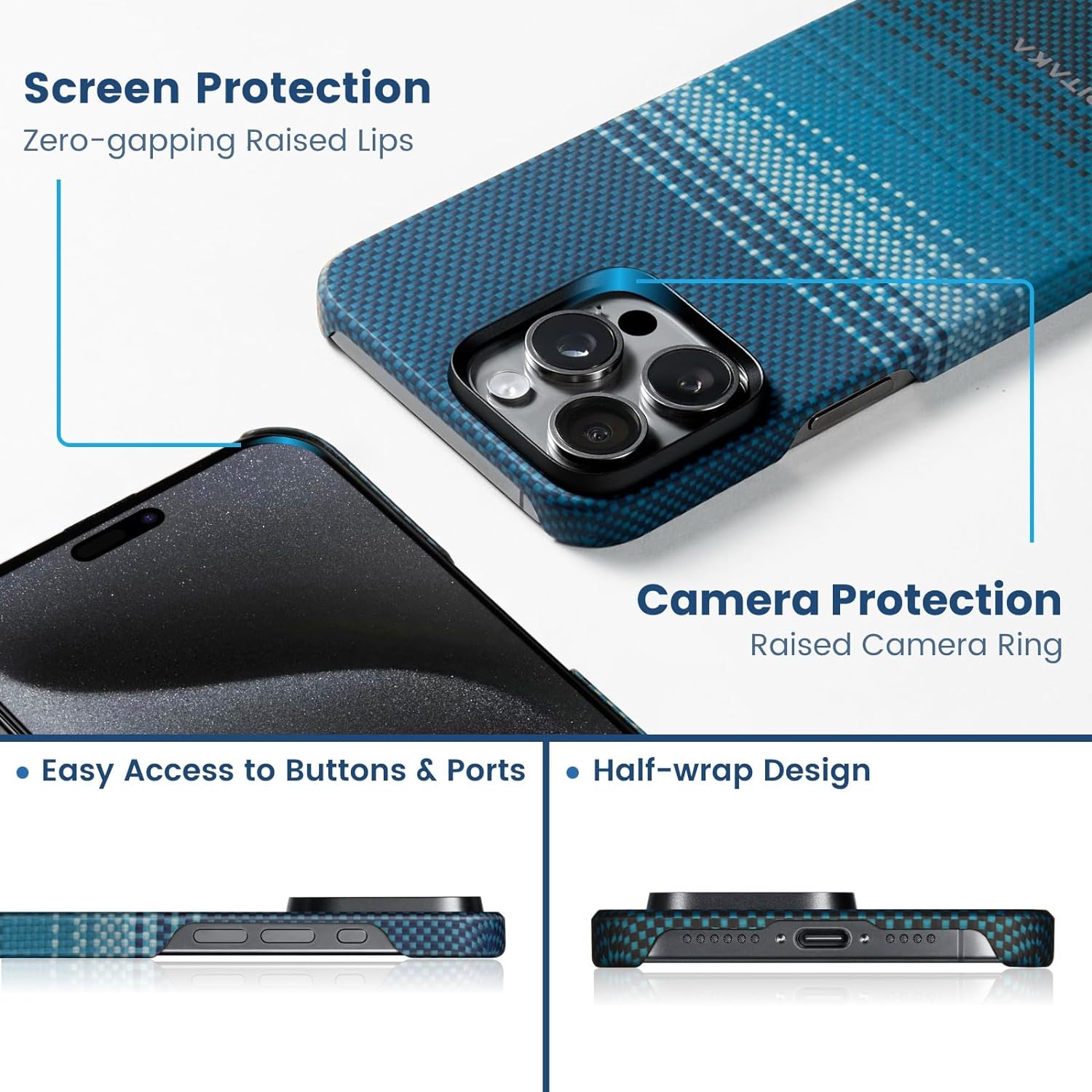 Чехол Pitaka Fusion Weaving MagEZ Case 5 для iPhone 15 Pro Max (6.7) Moonrise